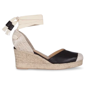 Alpargata Bianca Black 7 cm