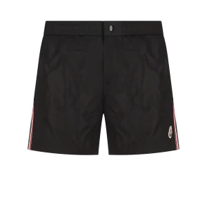 MONCLER Shorts Da Bagno Con Finiture Tricolore